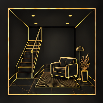 Basement Renovations — line-art room concept